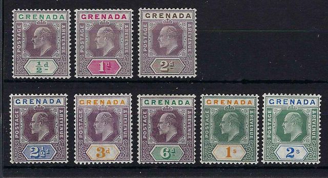 Image of Grenada SG 67/74 LMM British Commonwealth Stamp